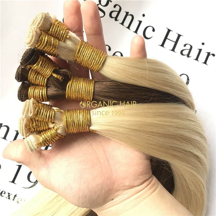 Young girl hair hand tied weft at wholesale price X33